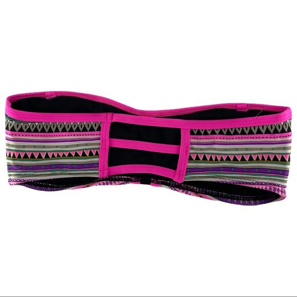 Forever 21 Women's Strapless Aztec Cut Out Bandeau Bikini Top Size Small S - Picture 4 of 7